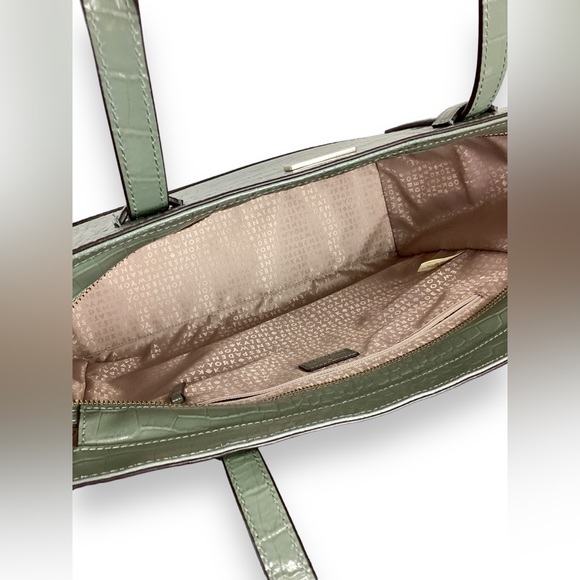 Kate Spade Bedford Riverside St Exotic Mint Vinyl croc Embossed Bag - Picture 8 of 8